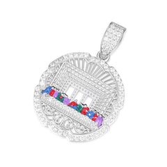 The Last Supper Medallion Pendant Enamel & Moissanite