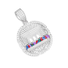 The Last Supper Medallion Pendant Enamel & Moissanite