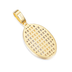 Two-Tone Golden Virgin Mary Pendant with VVS Moissanite Stones