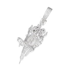 Unique Flame Heart Pendant VVS Moissanite Brilliance