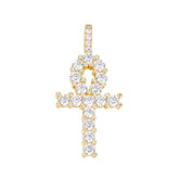 VVS Moissanite Ankh Necklace Pendant Timeless Egyptian Symbol