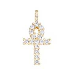 VVS Moissanite Ankh Necklace Pendant Timeless Egyptian Symbol