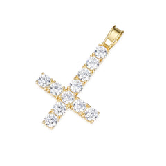 VVS Moissanite Cross Pendant Golden Shine