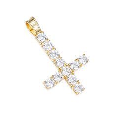 VVS Moissanite Cross Pendant Golden Shine