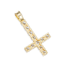 VVS Moissanite Cross Pendant Golden Shine
