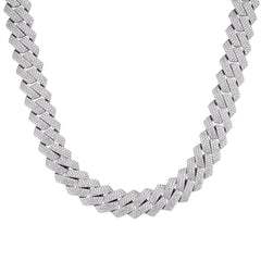 VVS Colorless Moissanite Cuban Link Chain 14K Gold (ALL SIZES)