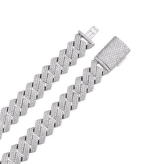 VVS Colorless Moissanite Cuban Link Chain 14K Gold (ALL SIZES)