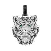 Iced Out Tiger Head Moissanite Pendant – S925 Silver Hip Hop Jewelry
