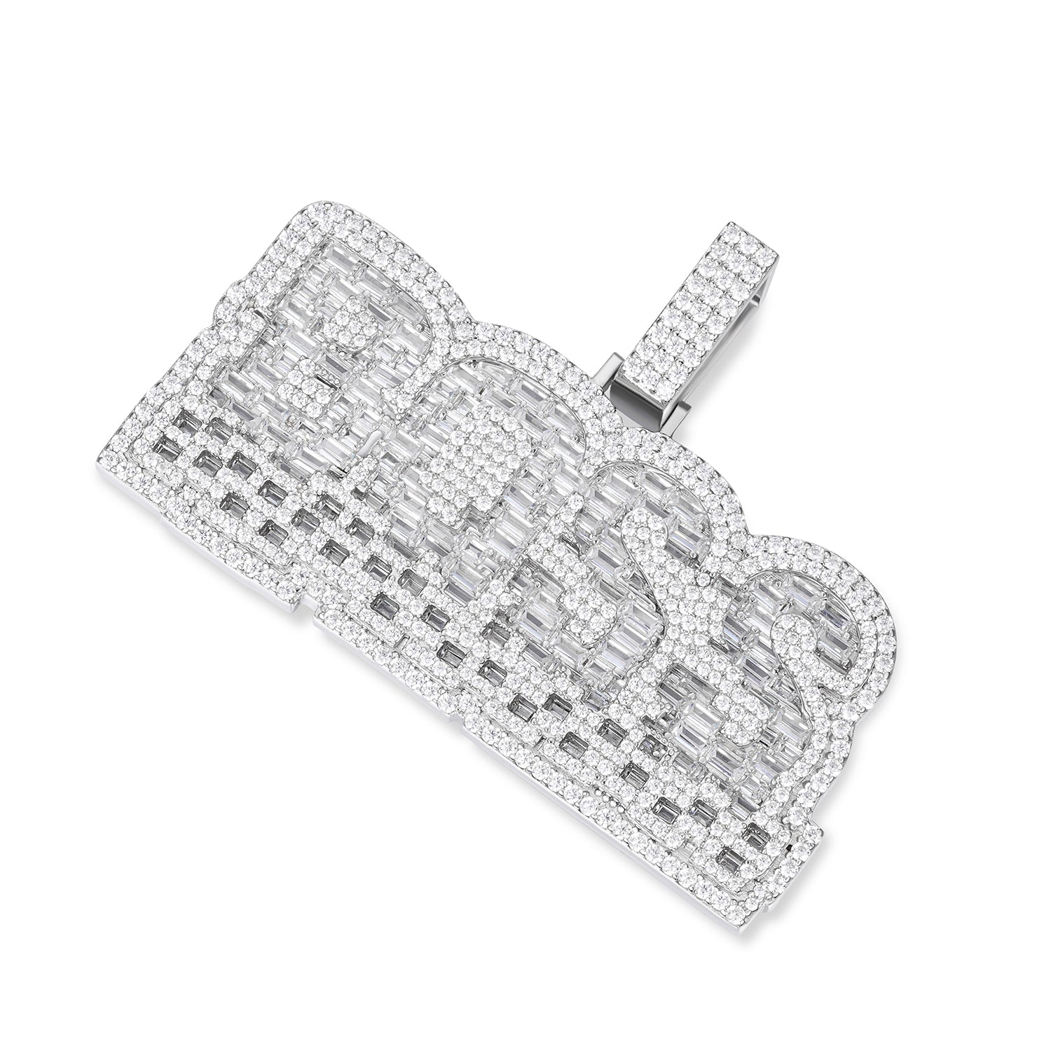 Iced-Out BOSS Pendant with VVS Moissanite Stones