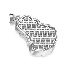 925 Sterling Silver 2.36" Baguette Moissanite Jesus Cross Pendant