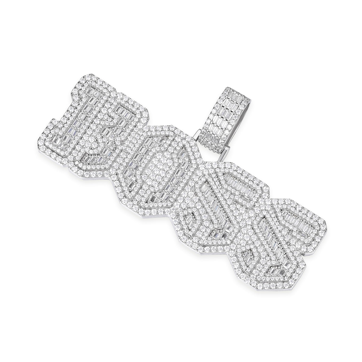 BOSS Moissanite Pendant with Bold Geometric Design