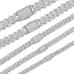 Baguette-cut Fully Iced VVS Moissanite Cuban Chain  (ALL SIZES)