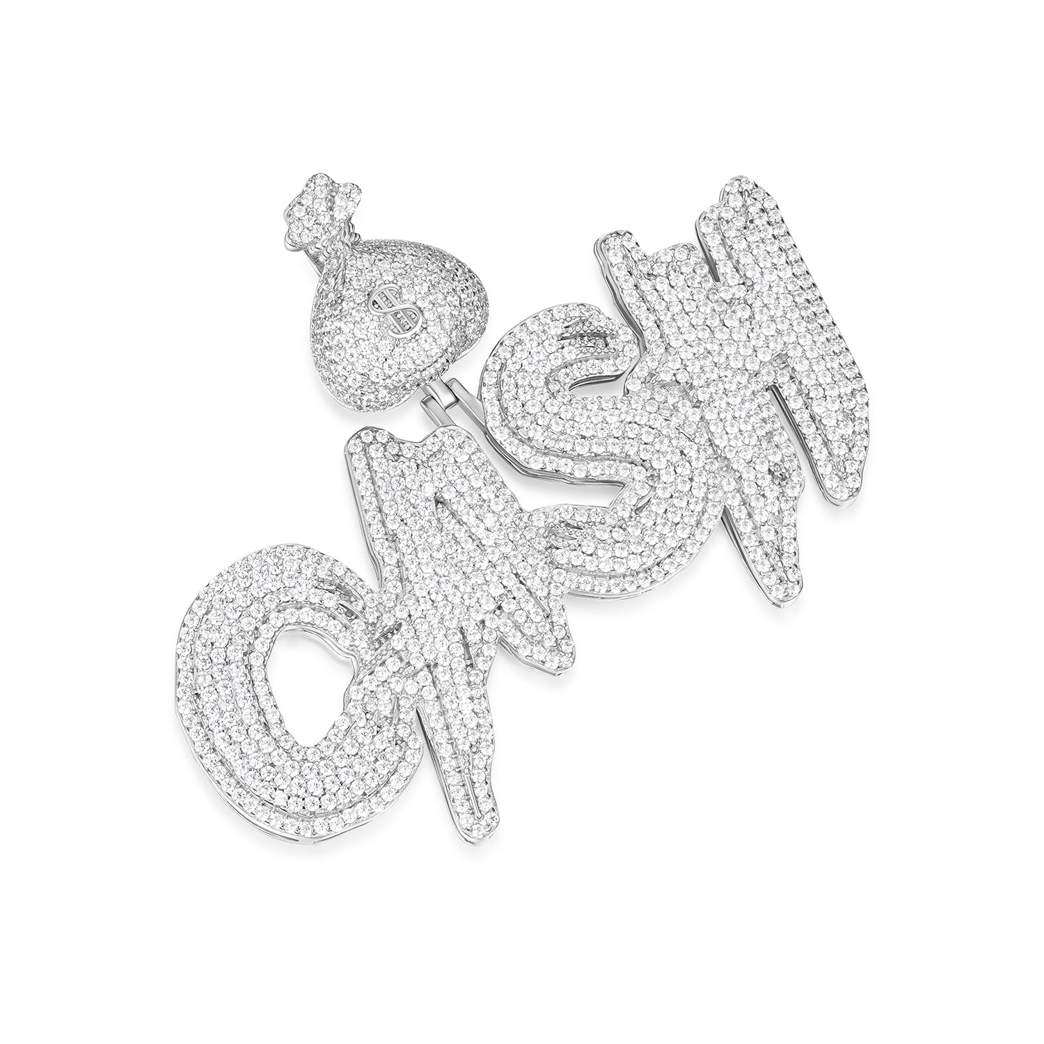 Cash Flow Pendant Moissanite Brilliance with Money Bag