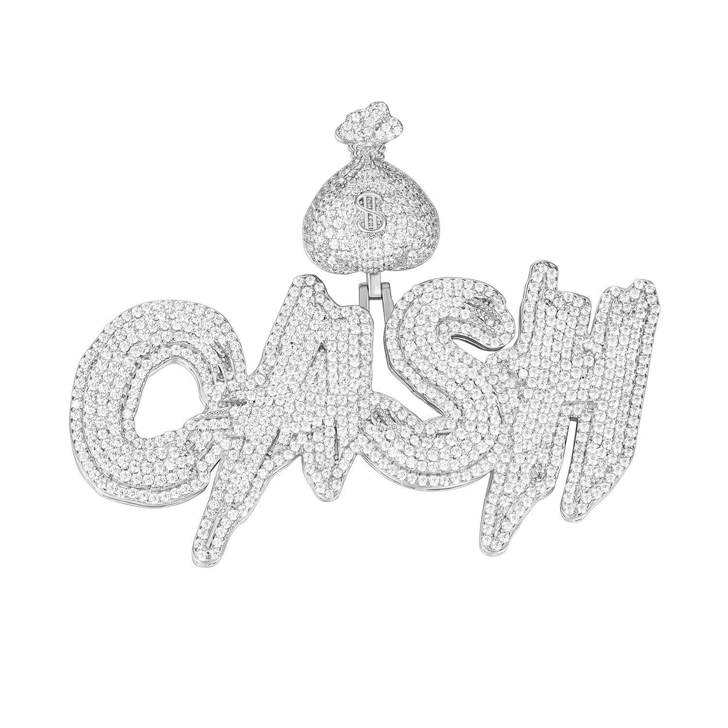 Cash Flow Pendant Moissanite Brilliance with Money Bag
