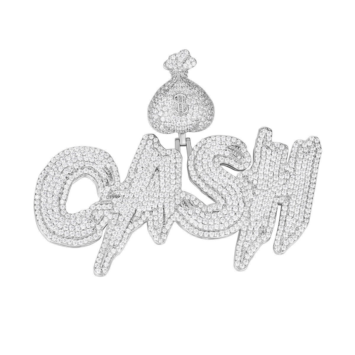 Cash Flow Pendant Moissanite Brilliance with Money Bag