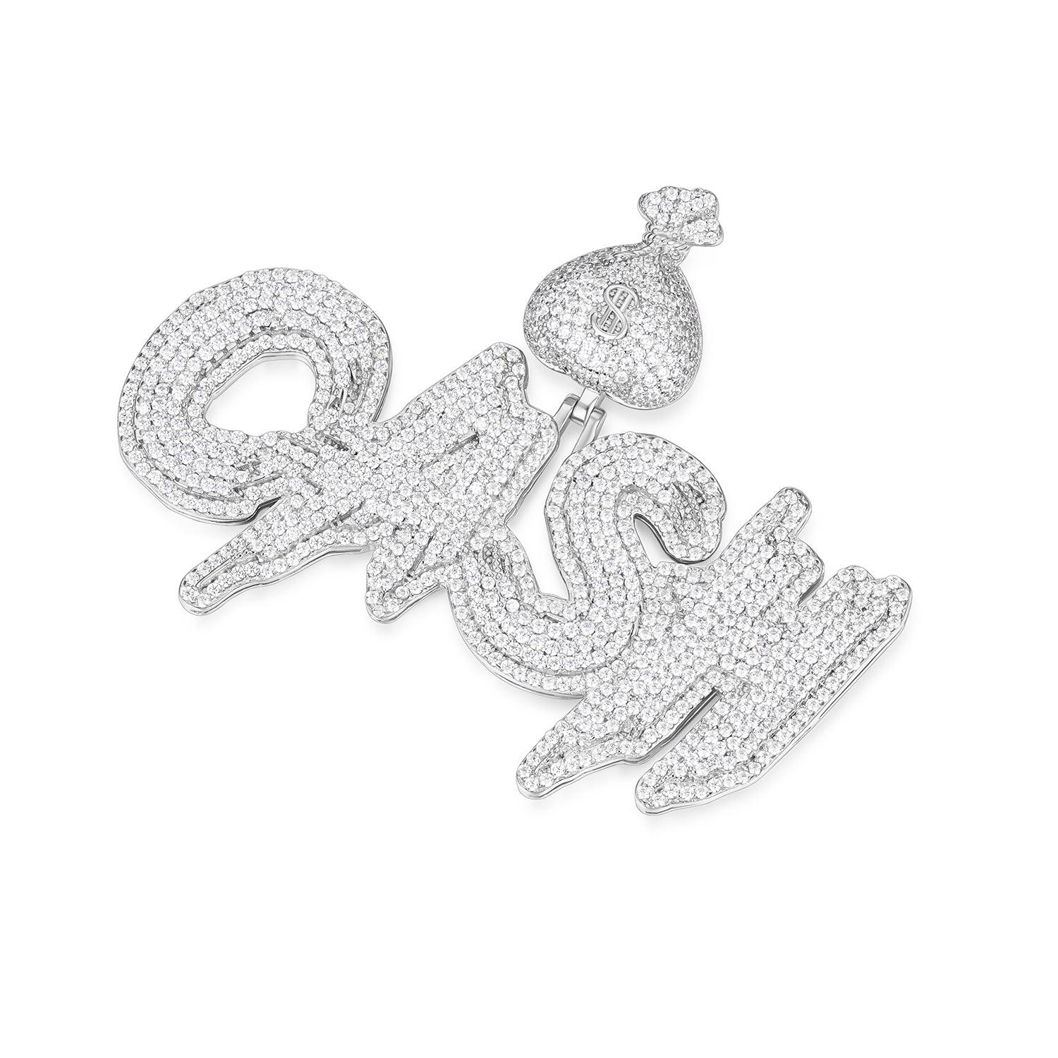 Cash Flow Pendant Moissanite Brilliance with Money Bag