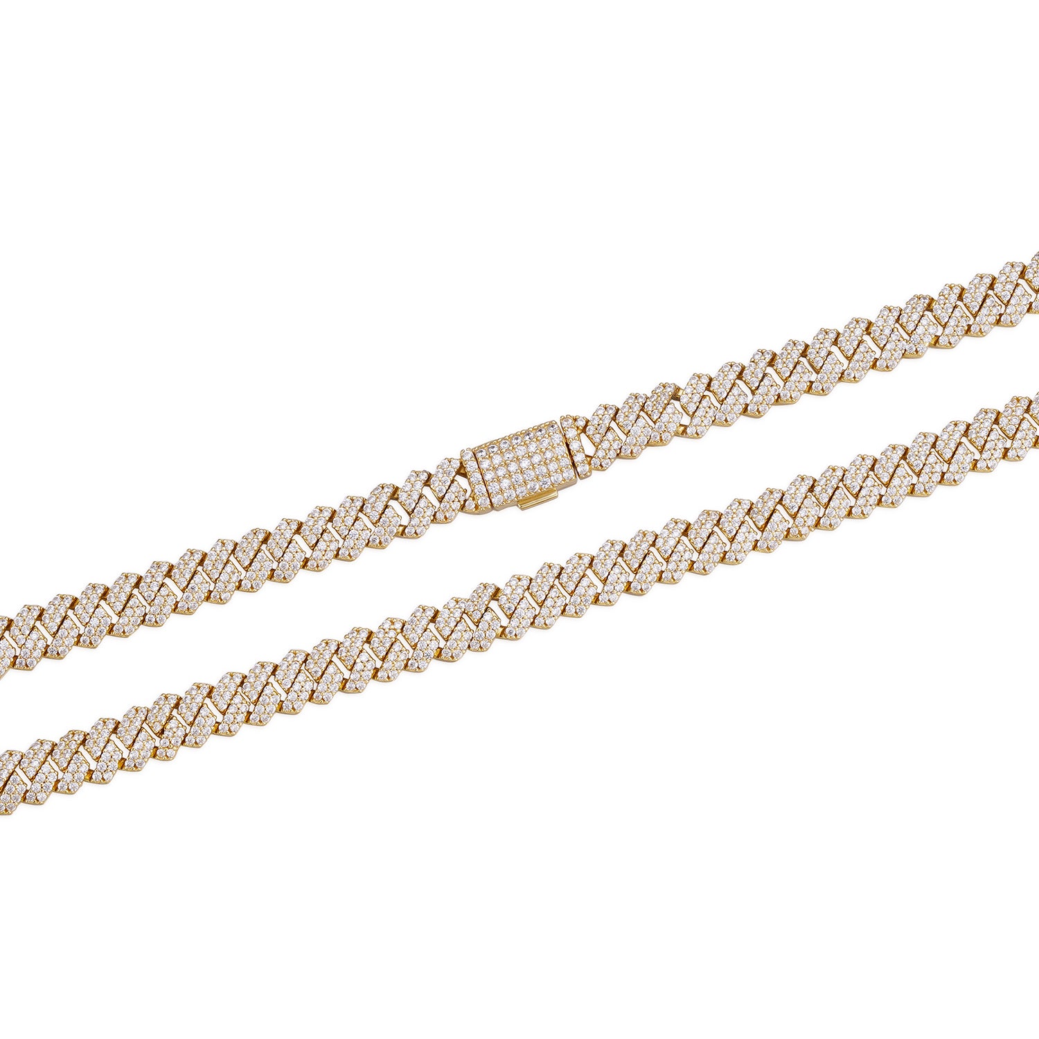 Fully Iced VVS Moissanite Cuban Necklace (ALL SIZES)