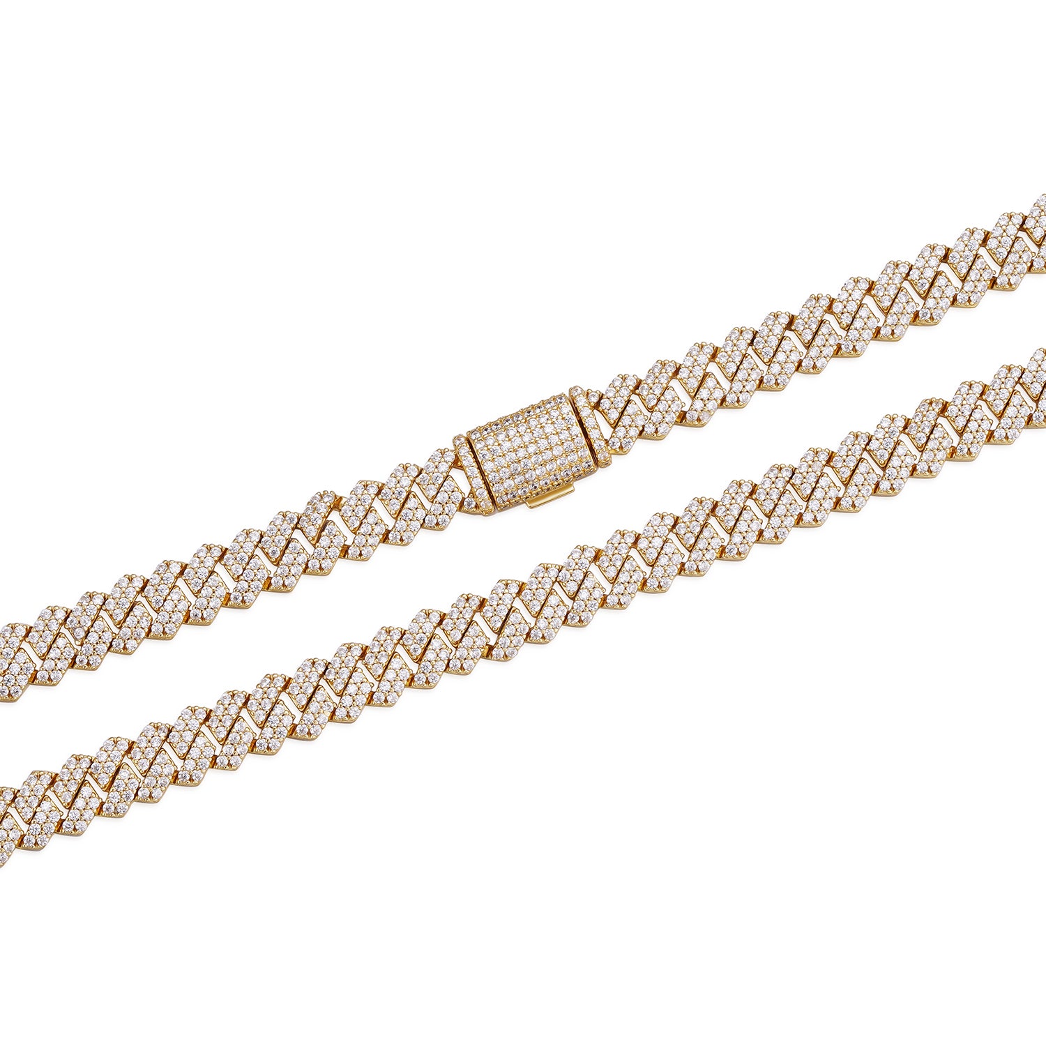 Fully Iced VVS Moissanite Cuban Necklace (ALL SIZES)