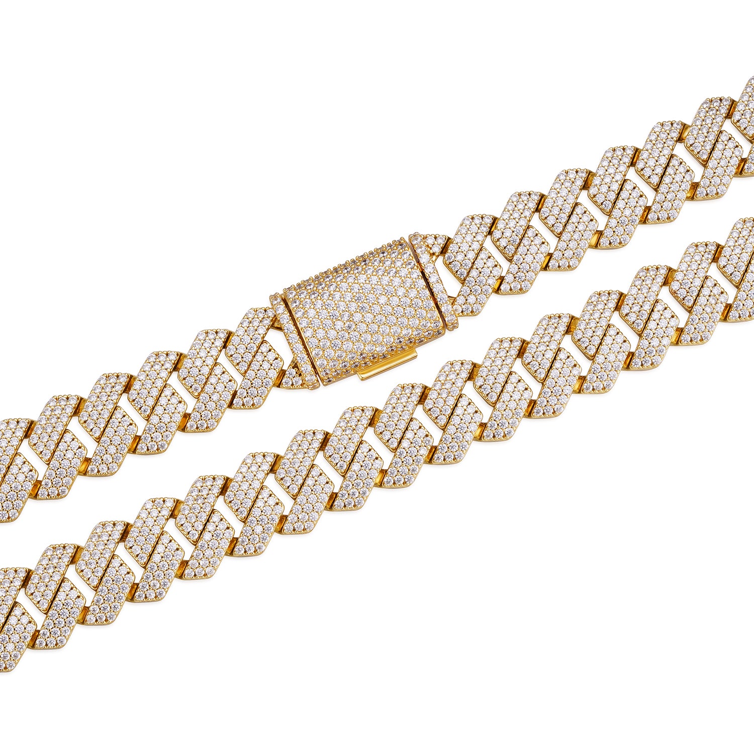 Fully Iced VVS Moissanite Cuban Necklace (ALL SIZES)