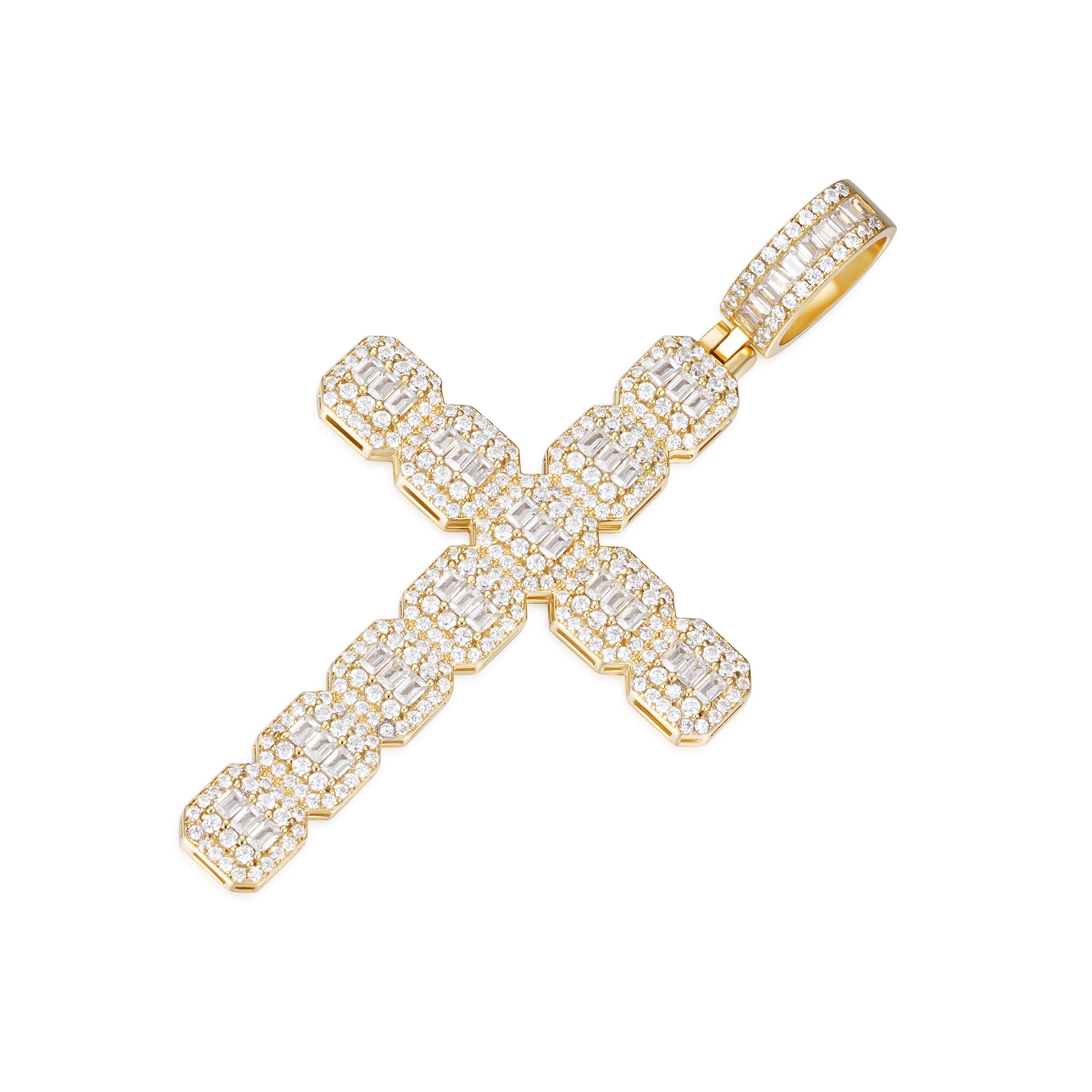 Classic Cross Pendant with Moissanite