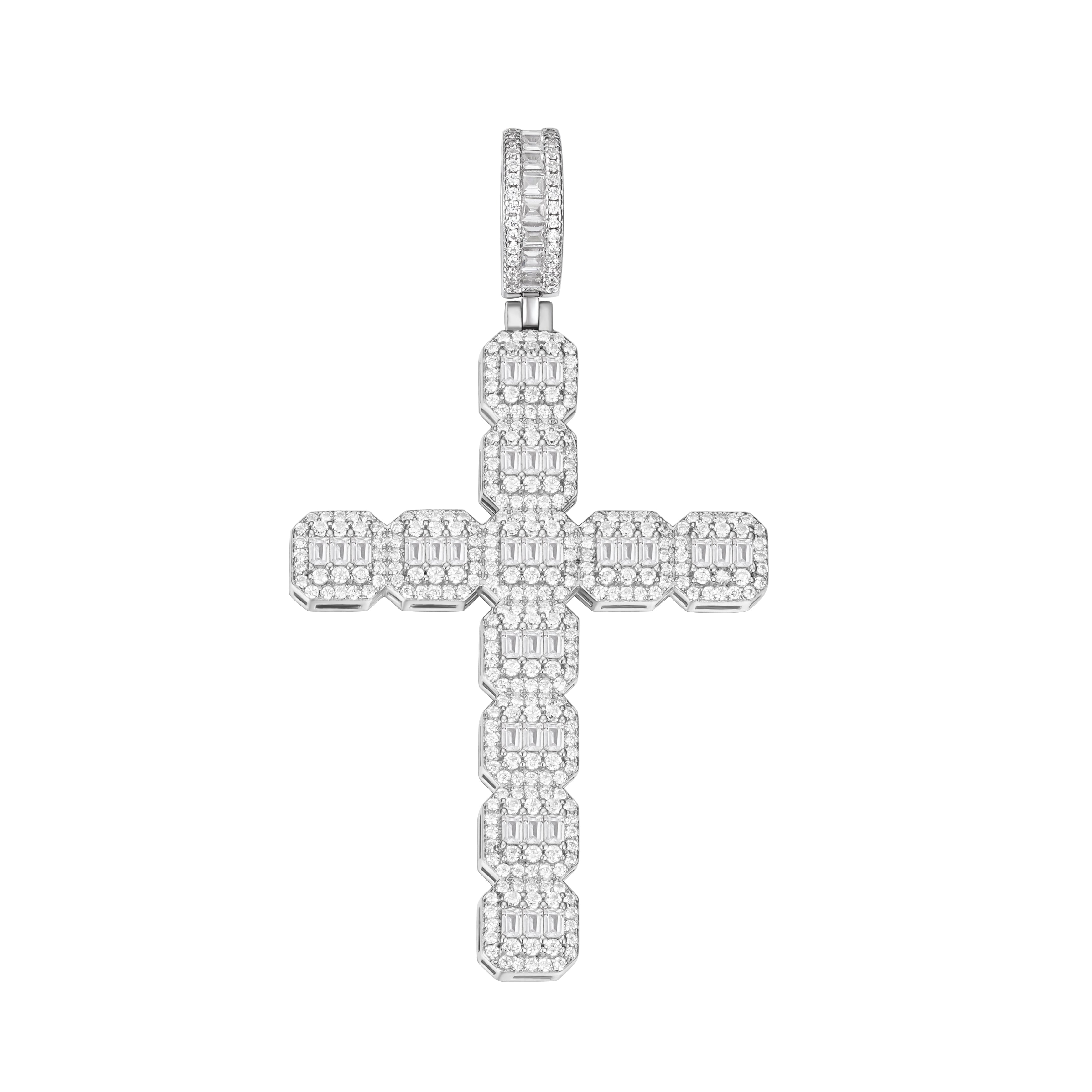 Classic Cross Pendant with Moissanite