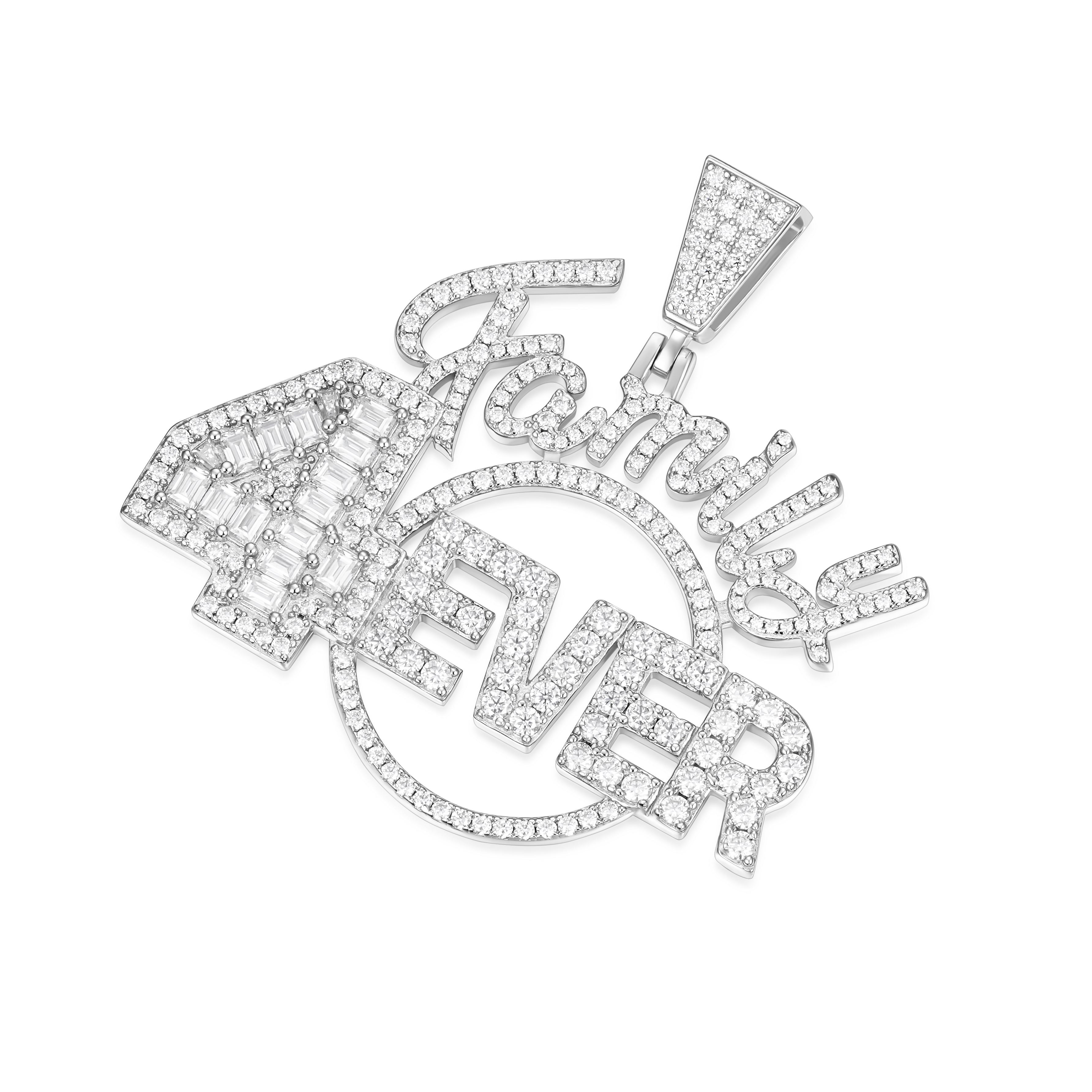 Custom Family Forever Pendant with VVS Moissanite