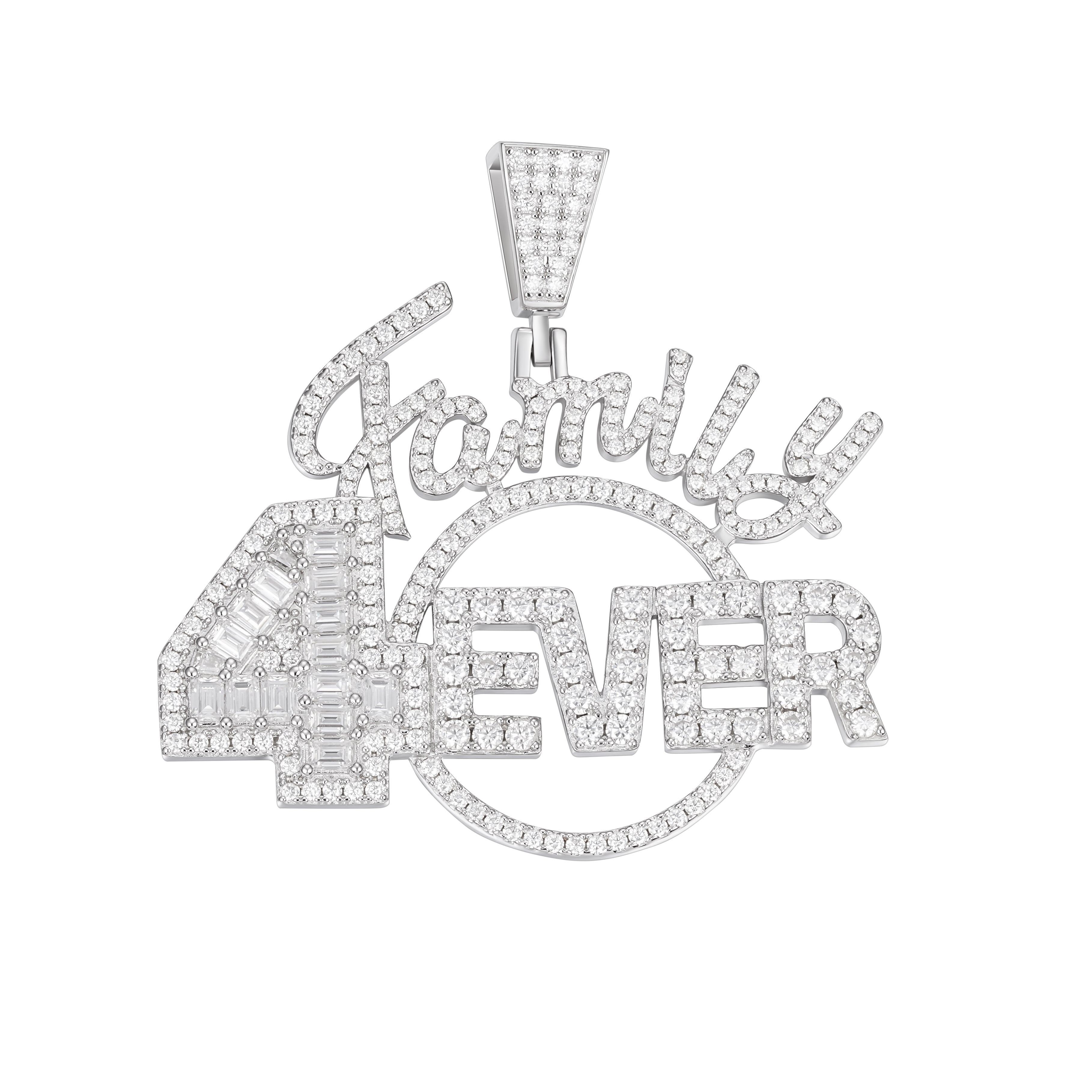 Custom Family Forever Pendant with VVS Moissanite