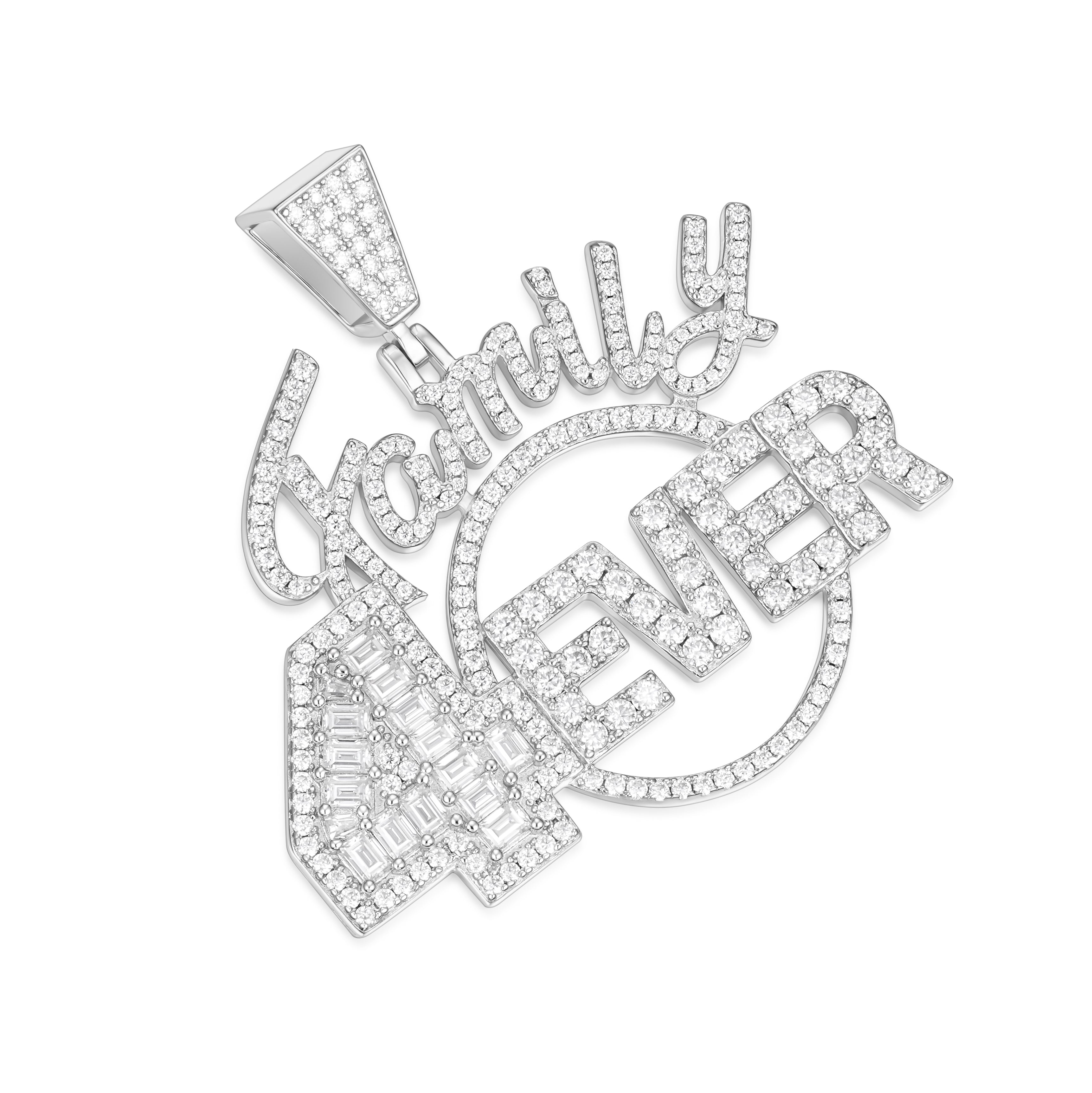 Custom Family Forever Pendant with VVS Moissanite