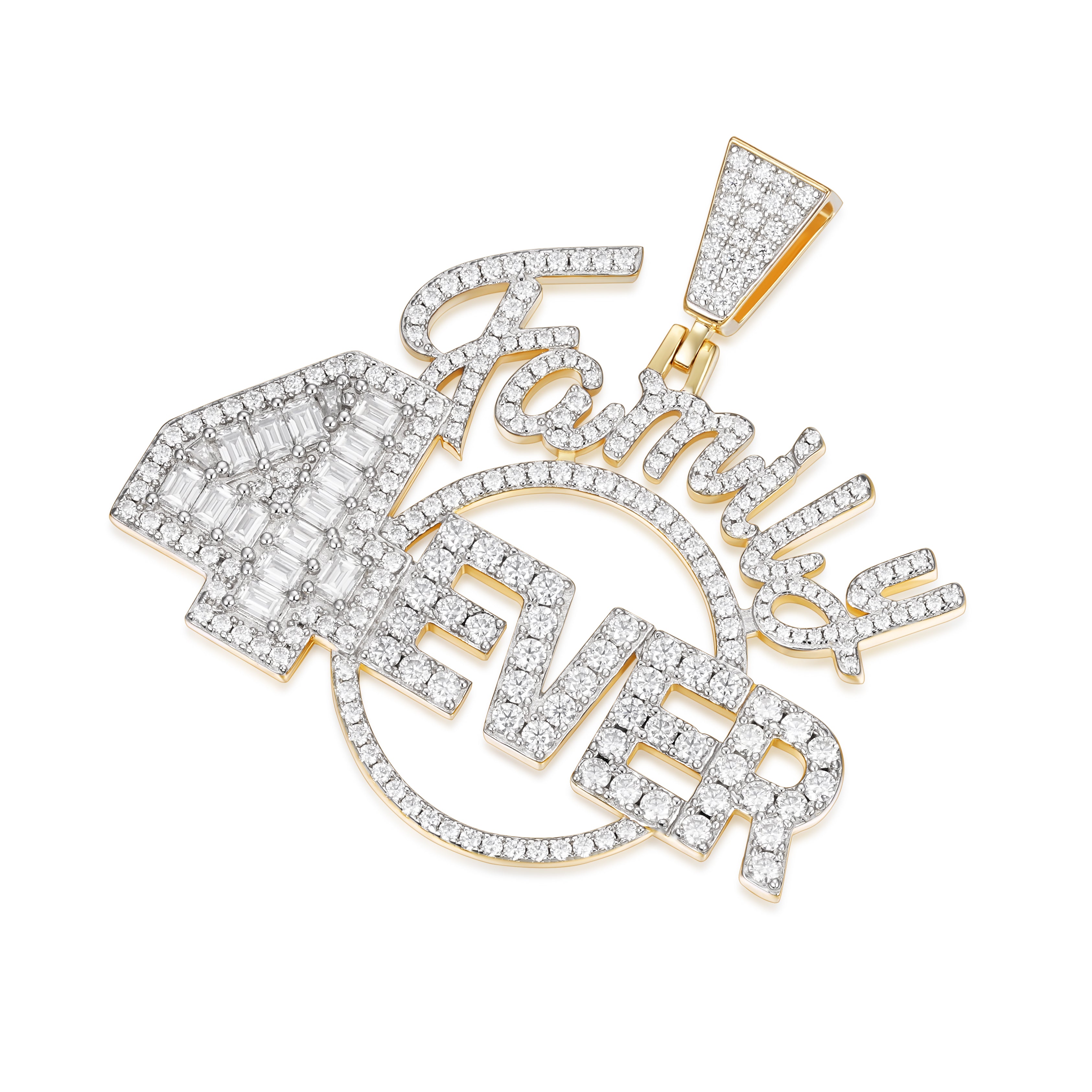 Custom Family Forever Pendant with VVS Moissanite