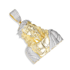 Golden Jesus Pendant  VVS Moissanite Crown of Thorns Design