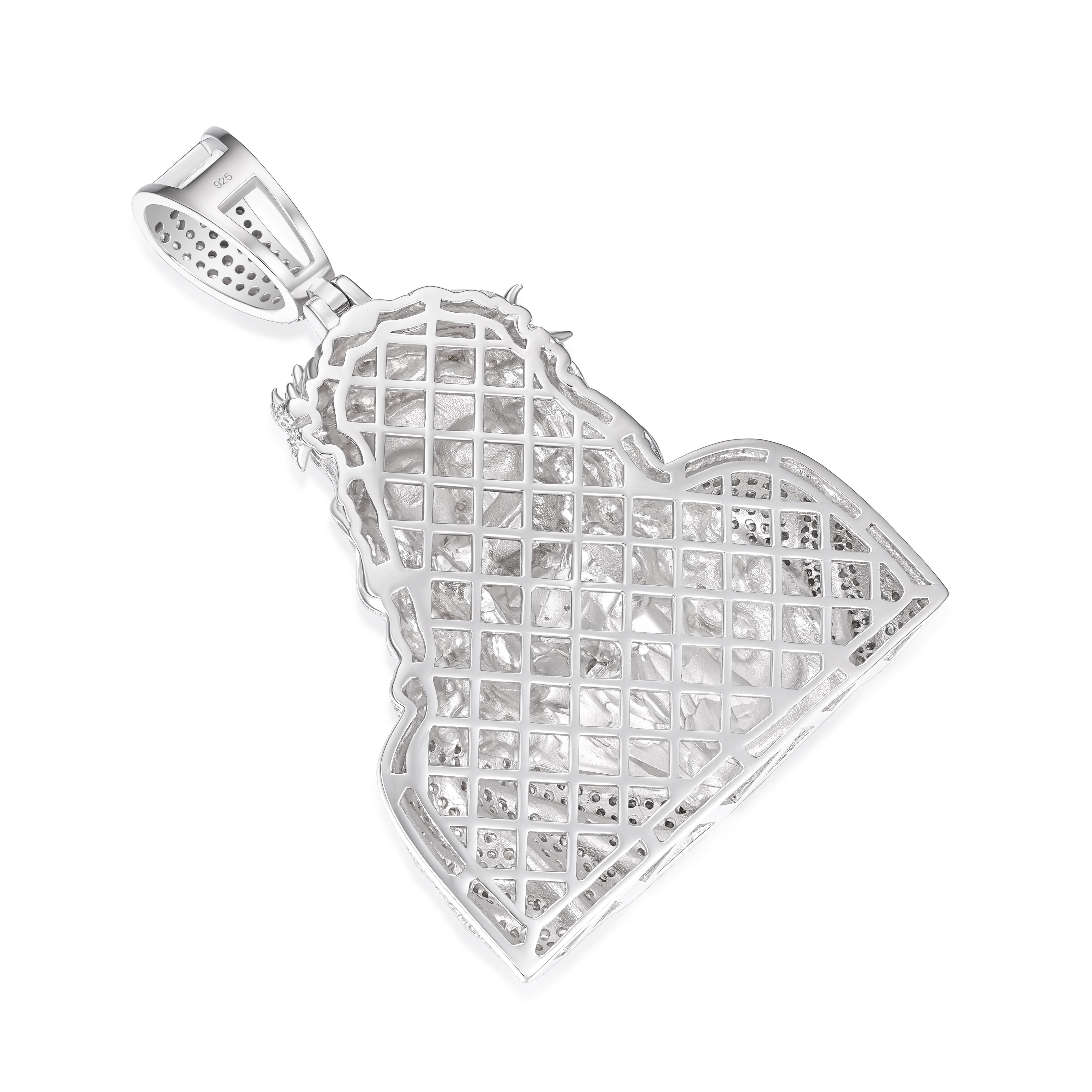Golden Jesus Pendant  VVS Moissanite Crown of Thorns Design