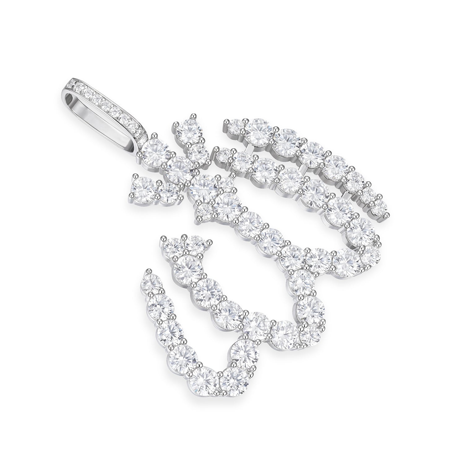 Iced-Out Allah Pendant with Sparkling Moissanite Stones