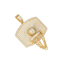 Iced-Out Basketball Pendant with VVS Moissanite