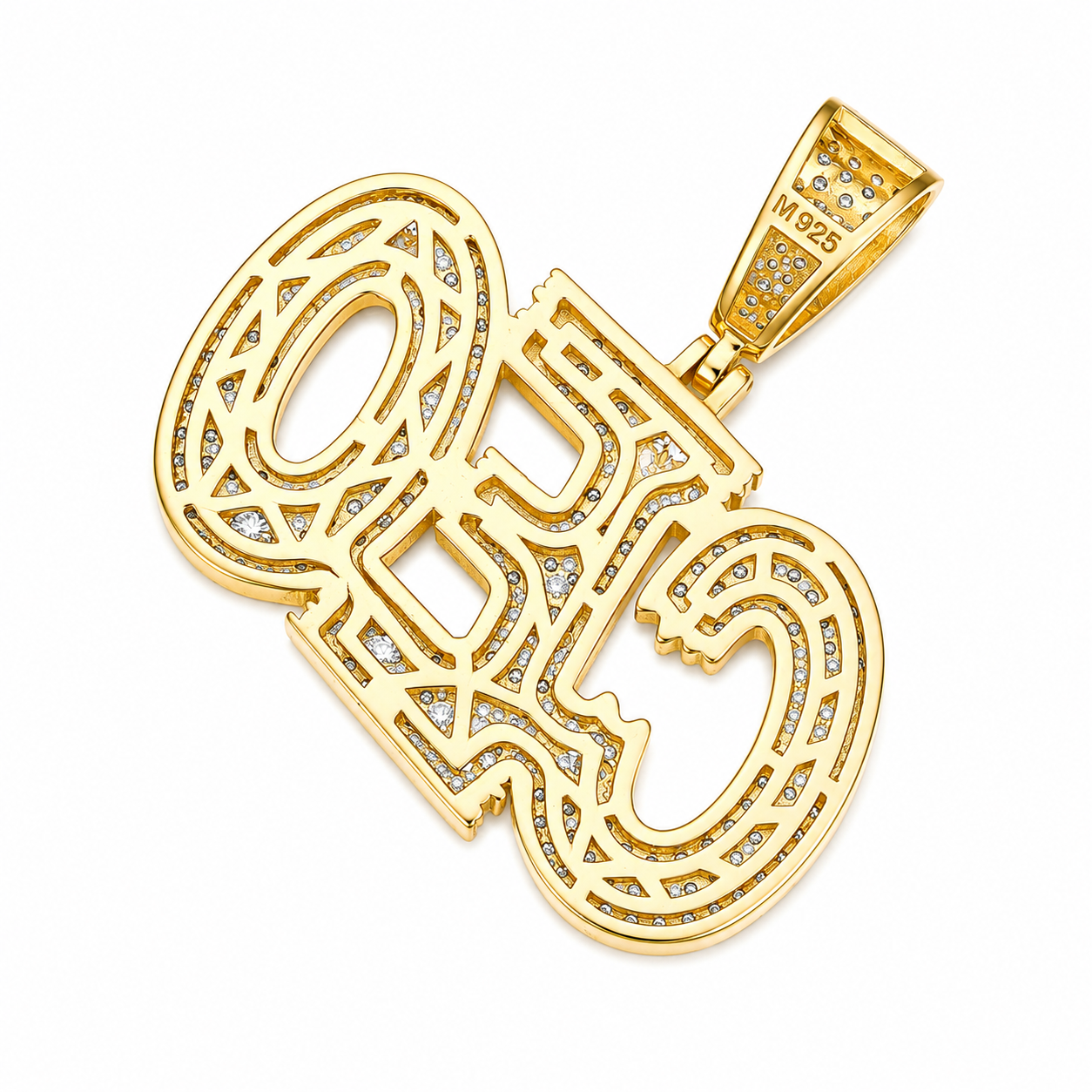 Iced Out CEO Moissanite Pendant | 14K Gold Plated Over 925 Sterling Silver