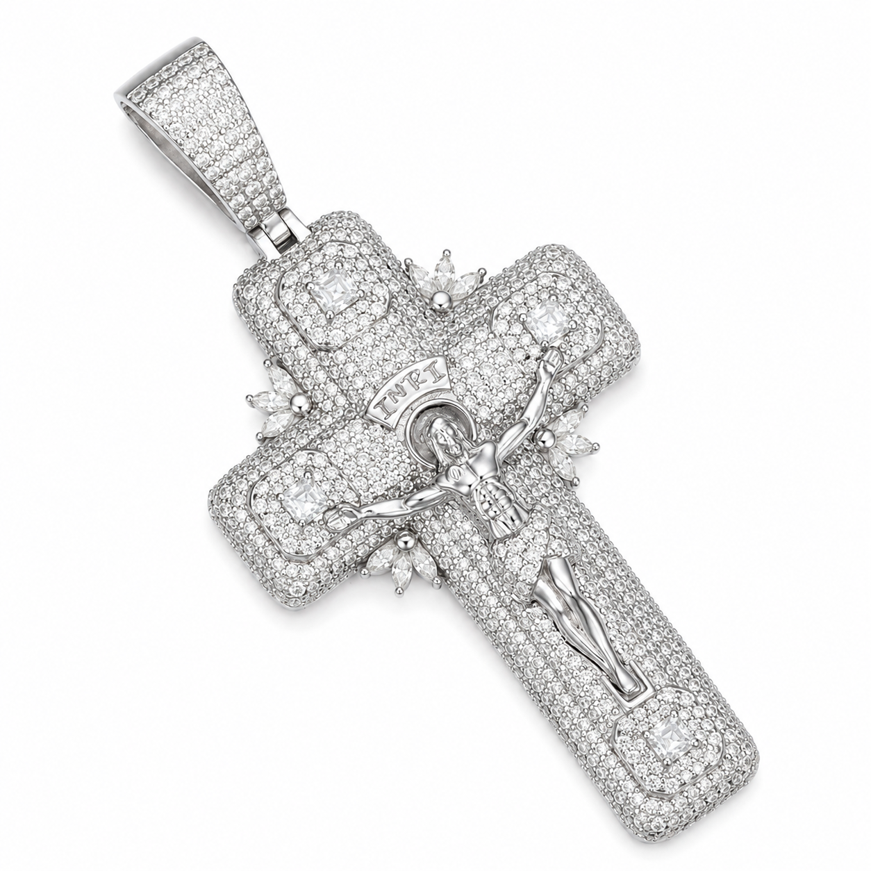 Iced Out Jesus Piece Moissanite Pendant | 14K Gold Plated Over 925 Sterling Silver