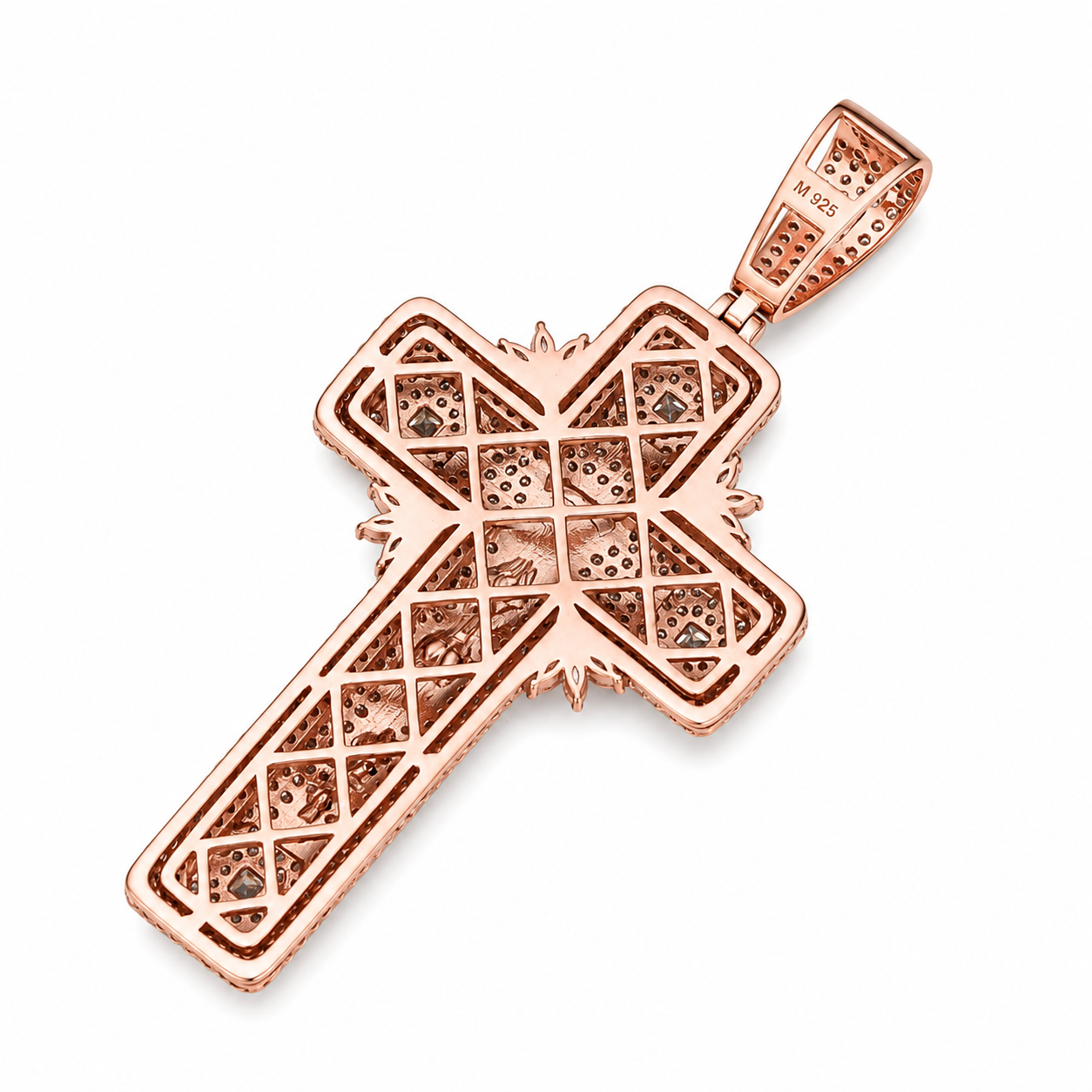 Iced Out Jesus Piece Moissanite Pendant | 14K Gold Plated Over 925 Sterling Silver