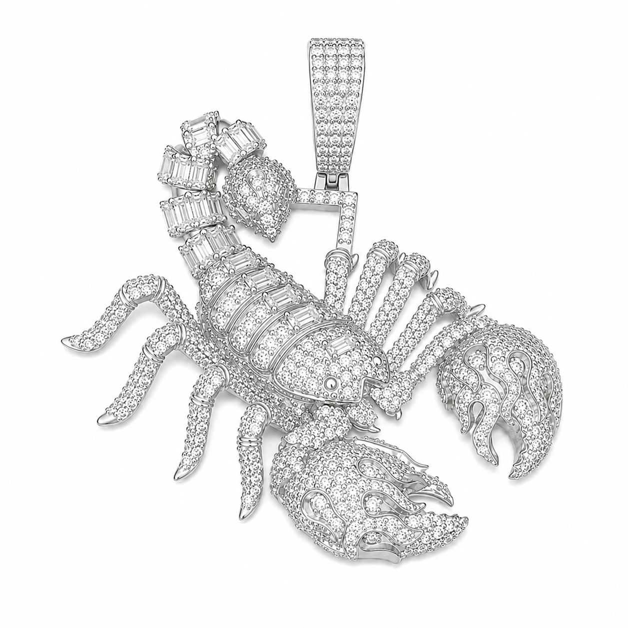 Iced Out Moissanite Scorpion Pendant | 14K Gold Plated Over 925 Sterling Silver