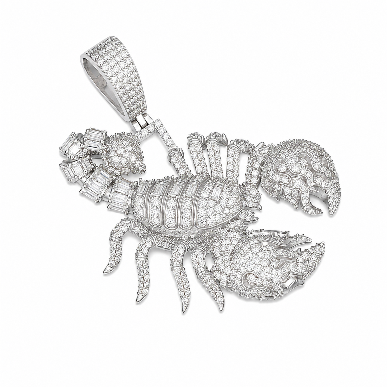 Iced Out Moissanite Scorpion Pendant | 14K Gold Plated Over 925 Sterling Silver