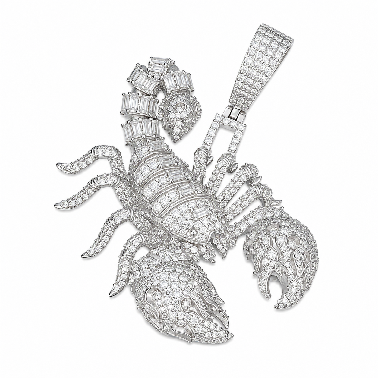 Iced Out Moissanite Scorpion Pendant | 14K Gold Plated Over 925 Sterling Silver