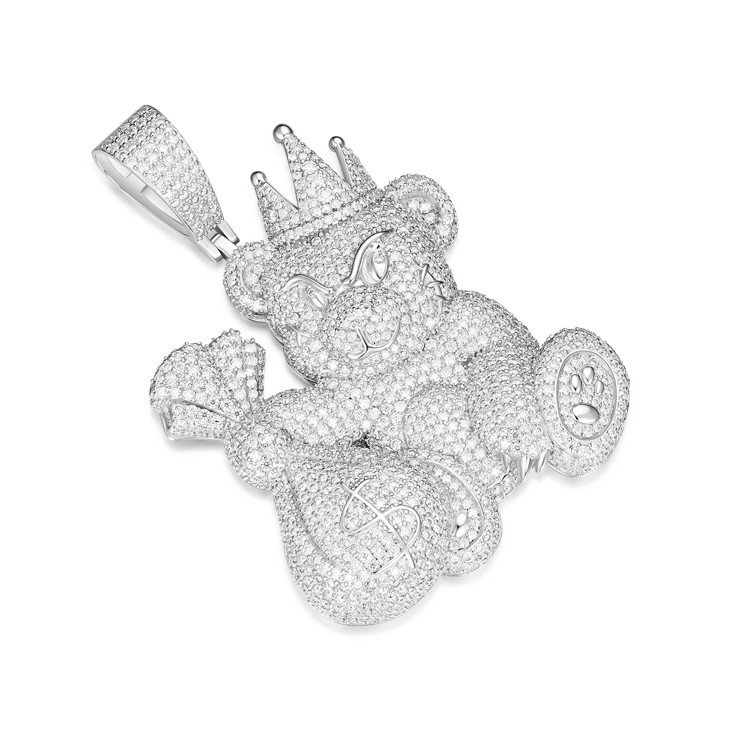 King panda Iced Out moissanite diamond pendant