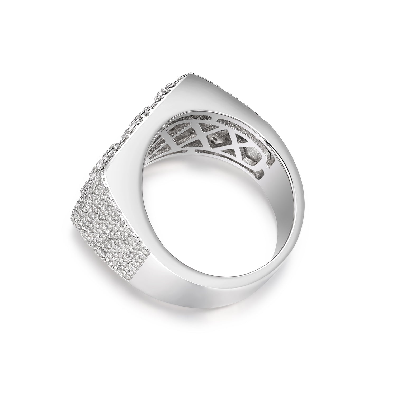 Men's Big Bold 100 Emoji Moissanite Ring