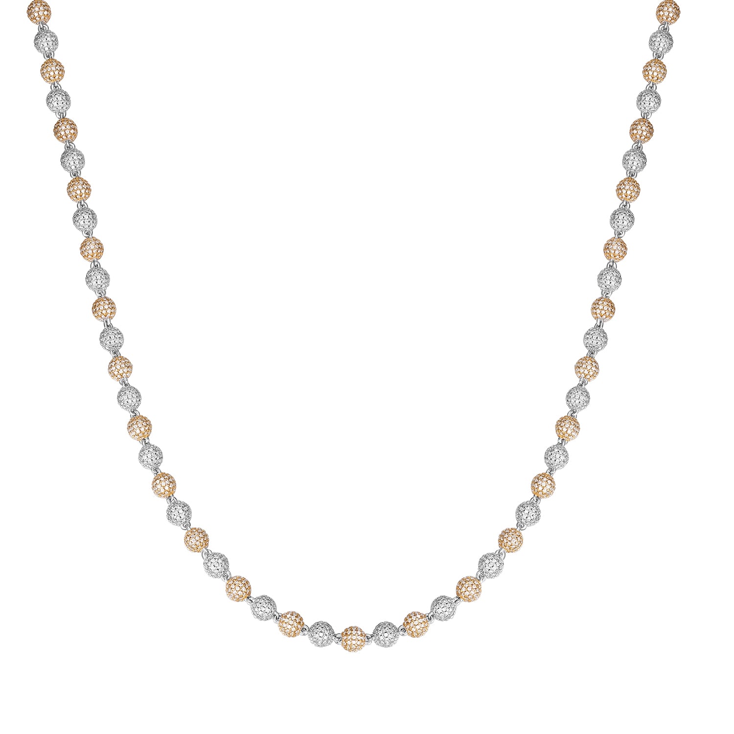 Moissanite Bead Ball Dogtag Necklace