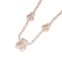 Moissanite Triple Bears Infinity  Necklace
