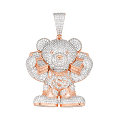 Money Bear Pendant – Iced Out 925 Moissanite Hip Hop Teddy Charm | UIU Jewelry
