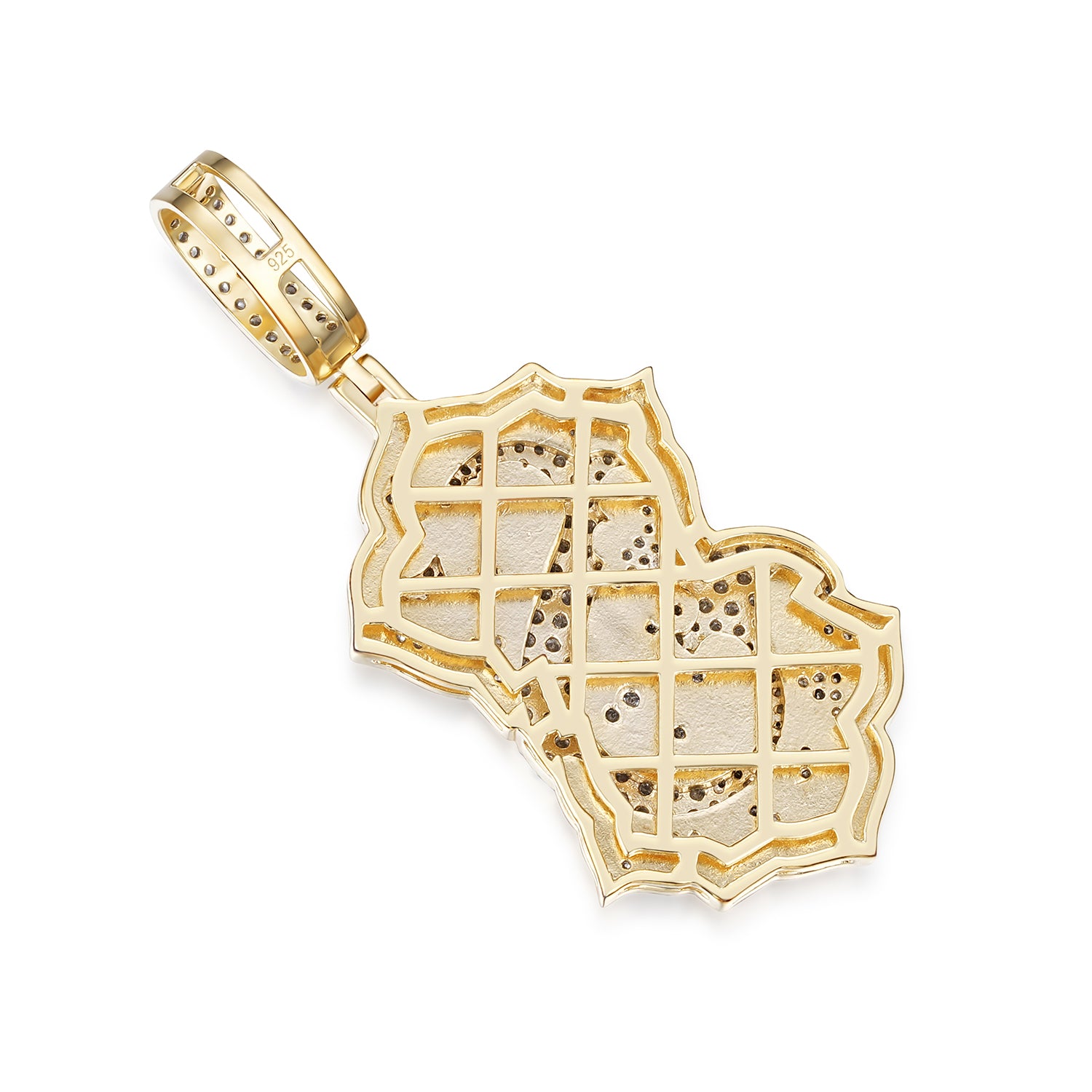 Opulent Dollar Sign Pendant with VVS Moissanite Stones