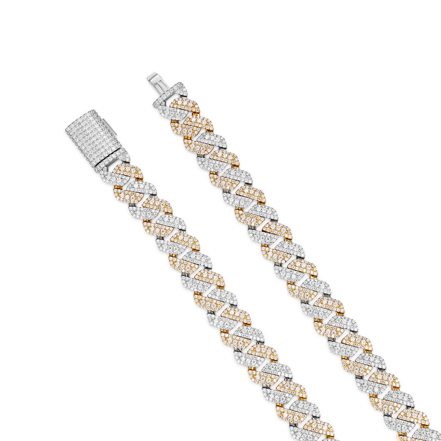 Shine Cuban Necklace – Iced Out with Moissanite Stones 10MM 14MM