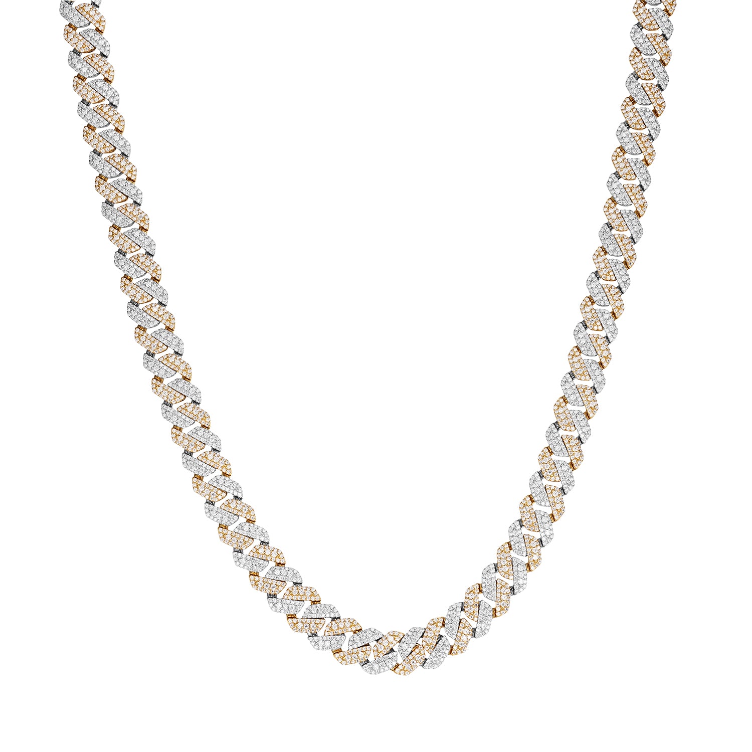 Shine Cuban Necklace – Iced Out with Moissanite Stones 10MM 14MM