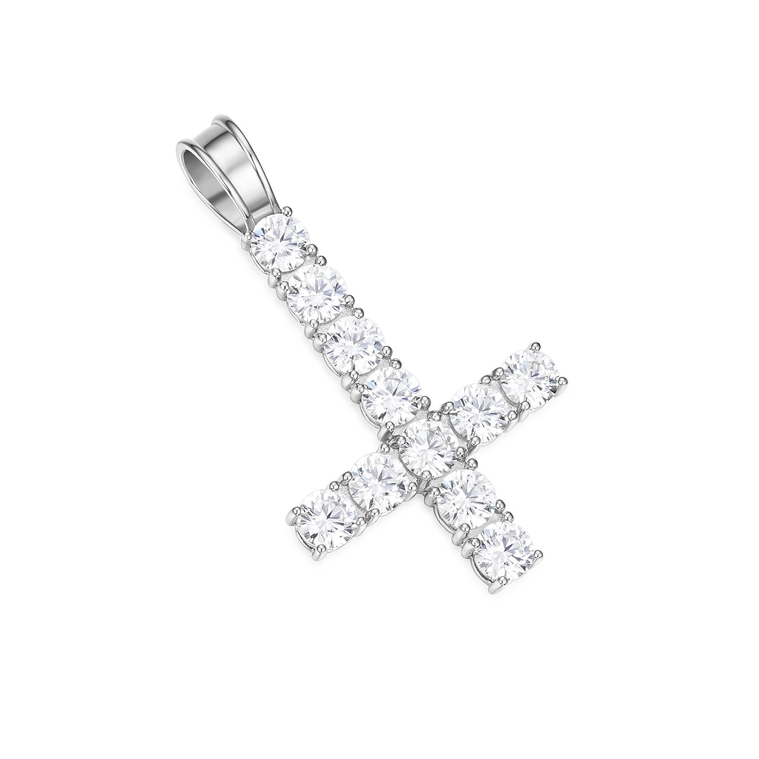 VVS Moissanite Cross Pendant Golden Shine
