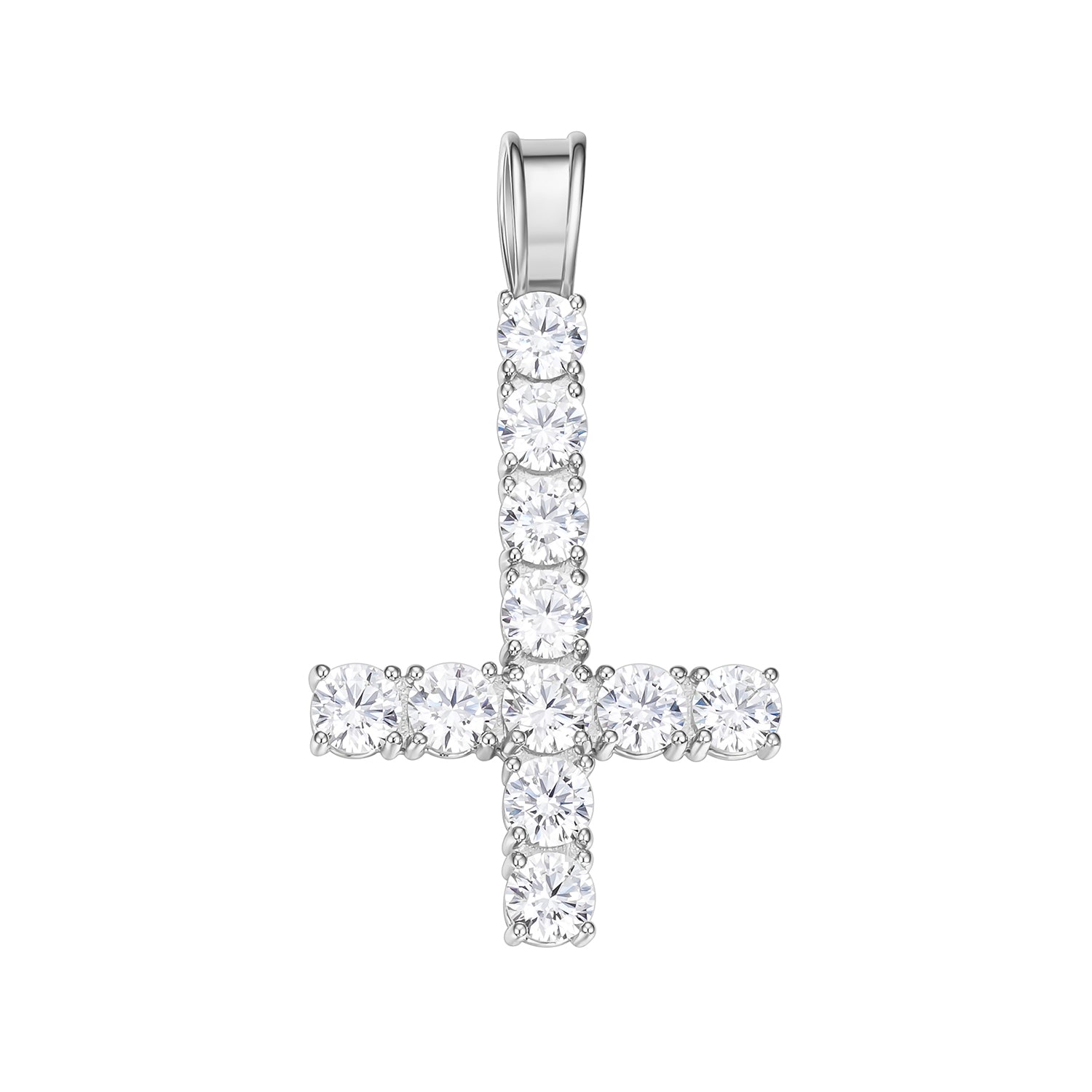 VVS Moissanite Cross Pendant Golden Shine