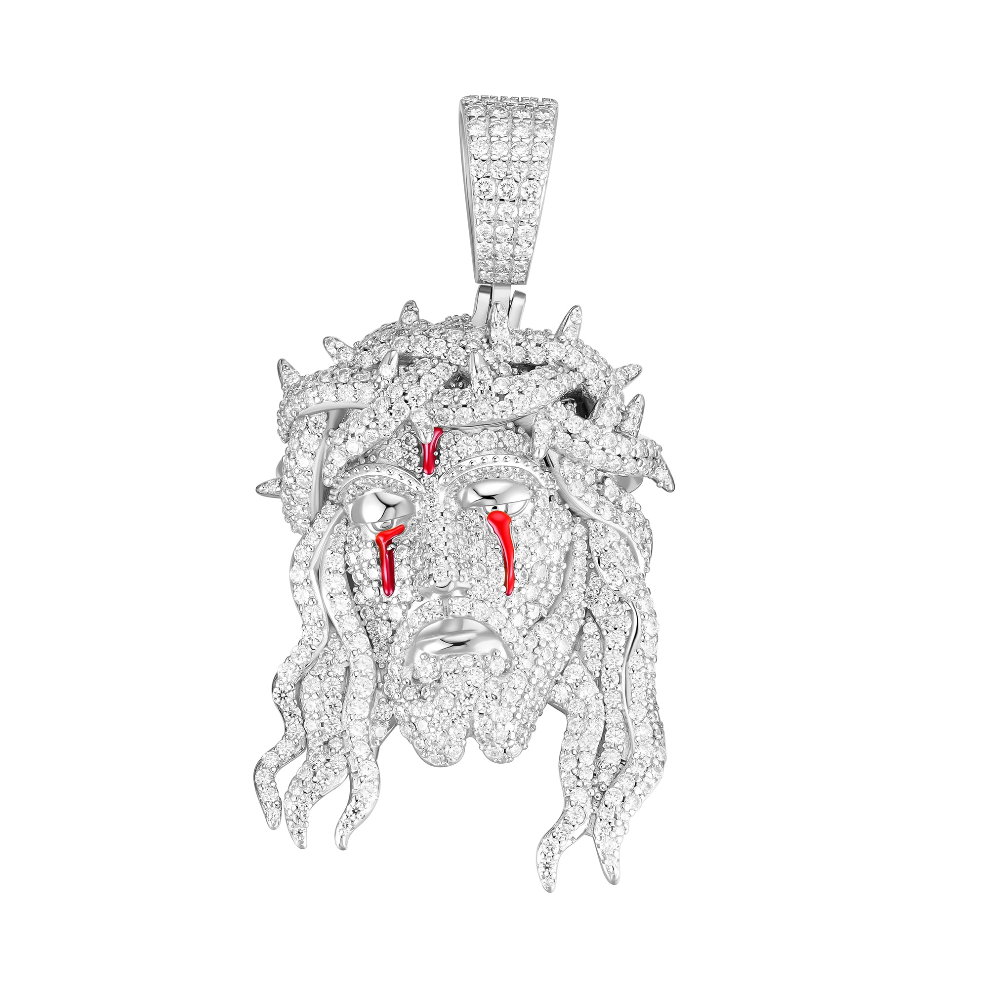 Iced Out Moissanite Jesus Pendant – S925 Silver Hip Hop Jewelry